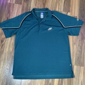 VTG Y2K Reebok NFL Team Apparel Philadelphia Eagles Midnight Green Men’s XL Polo